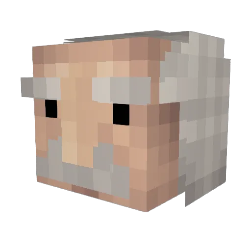 Bilbolas Minecraft avatar head, 3D render
