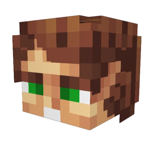 Bilbrone Minecraft avatar head, 3D render