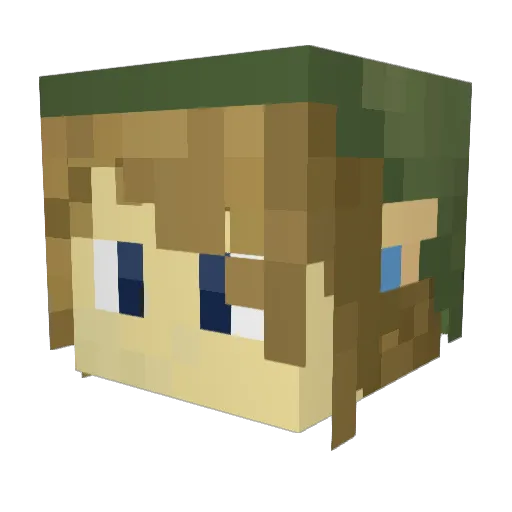 Bildone Minecraft avatar head, 3D render