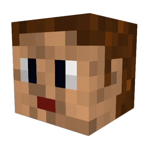 Bildoron Minecraft avatar head, 3D render