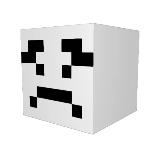 Bilelll Minecraft avatar head, 3D render