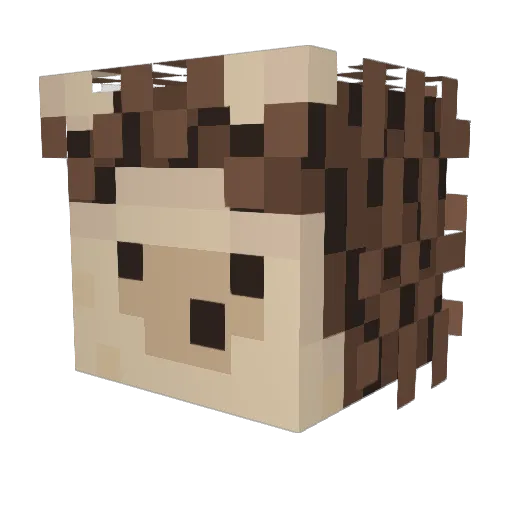 Bilionario Minecraft avatar head, 3D render