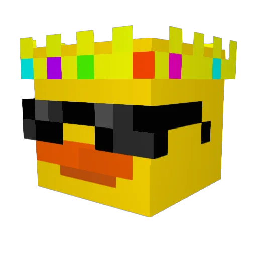 Biliont Minecraft avatar head, 3D render
