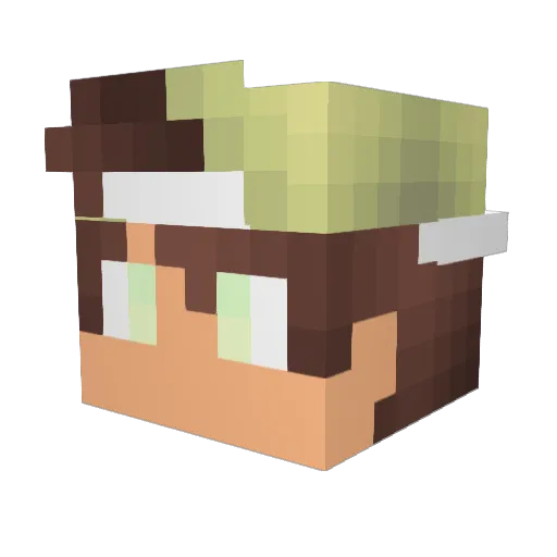 BillGIcK Minecraft avatar head, 3D render
