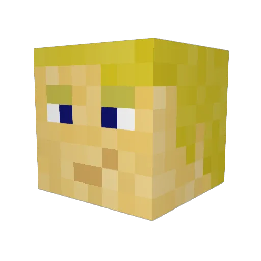 BillJayClinton Minecraft avatar head, 3D render
