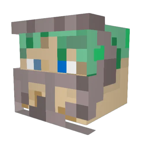 BillKalicious Minecraft avatar head, 3D render