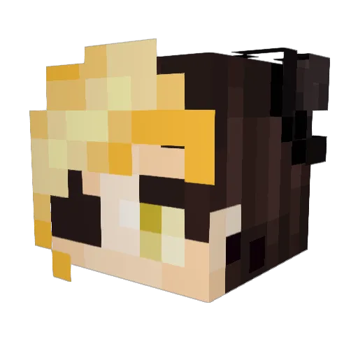 Bill_Cipher_awa Minecraft avatar head, 3D render