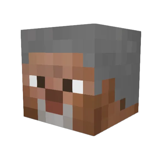 Bill_Zarr Minecraft avatar head, 3D render