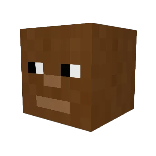 Billaura Minecraft avatar head, 3D render