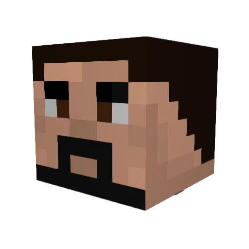 BillbroBaggins Minecraft avatar head, 3D render