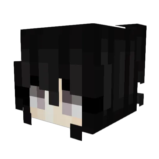 Bille Minecraft avatar head, 3D render