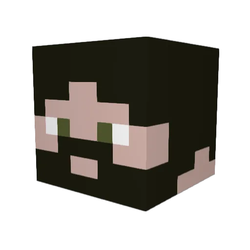 BilleNator Minecraft avatar head, 3D render