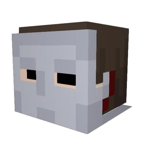BillerMoment Minecraft avatar head, 3D render