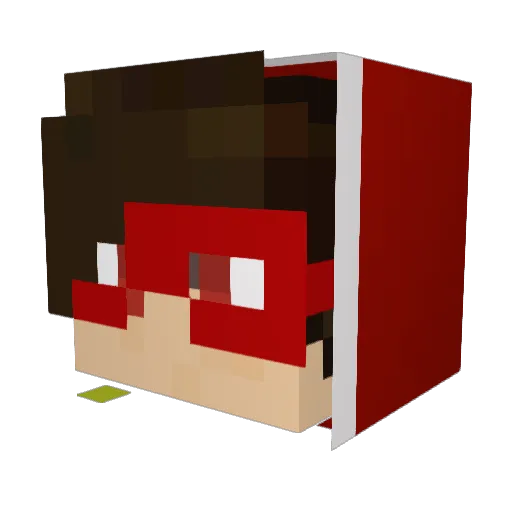 Billiboy Minecraft avatar head, 3D render