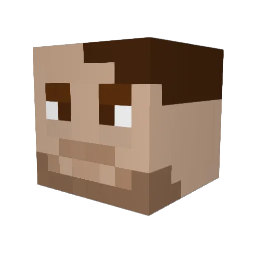 Billie_Bobba Minecraft avatar head, 3D render