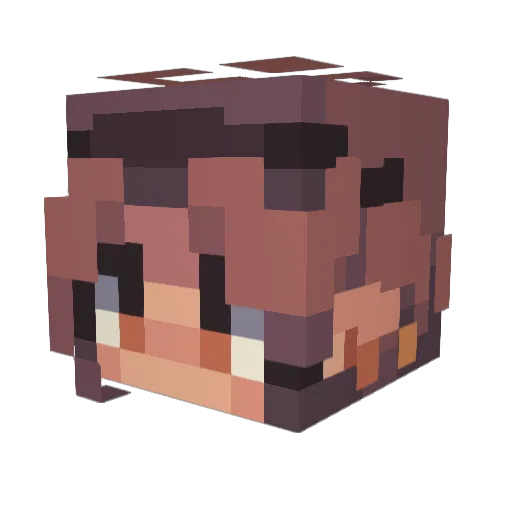 Billieho Minecraft avatar head, 3D render