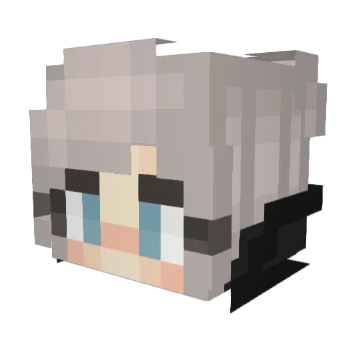 BilliesEyelashes Minecraft avatar head, 3D render