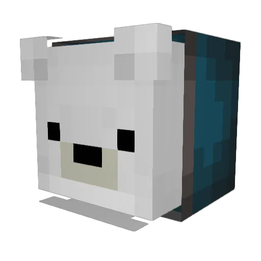 Billions Minecraft avatar head, 3D render