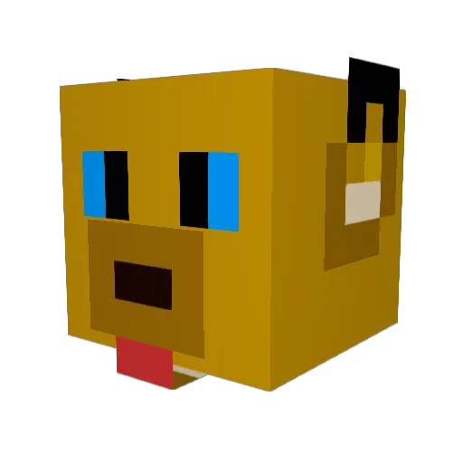 Billiroo32 Minecraft avatar head, 3D render