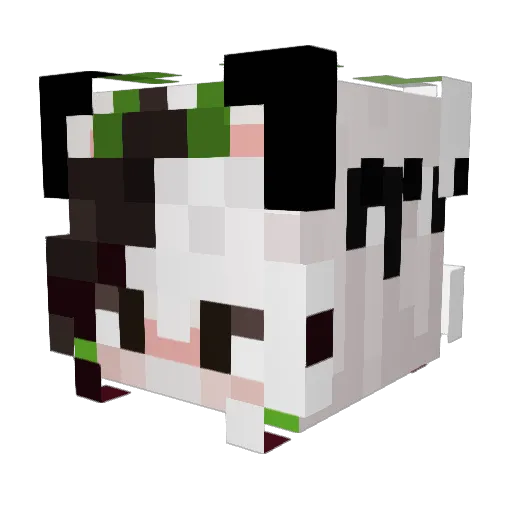 Billlie Minecraft avatar head, 3D render