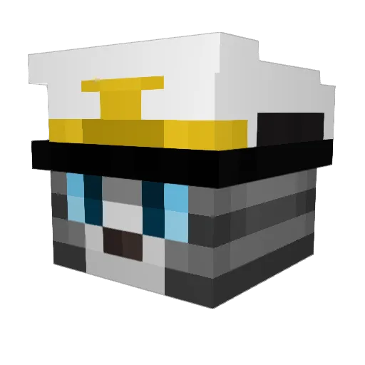 Billocat Minecraft avatar head, 3D render