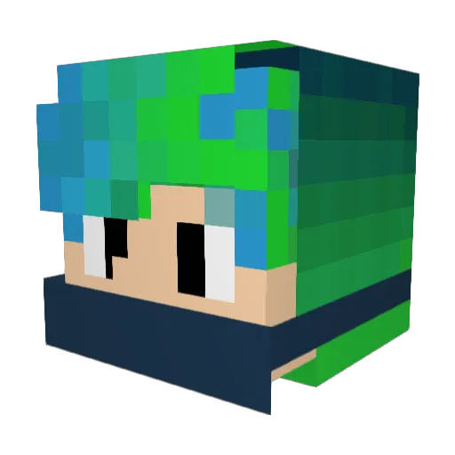 BillowPain Minecraft avatar head, 3D render