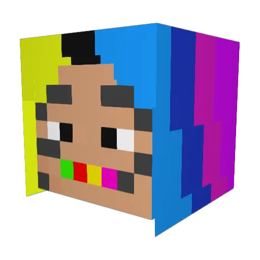 Billtherussian Minecraft avatar head, 3D render