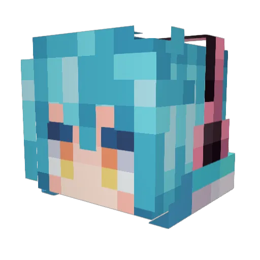 Billuminatius Minecraft avatar head, 3D render