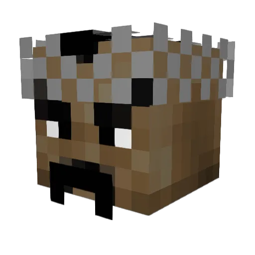 Billwilliams Minecraft avatar head, 3D render