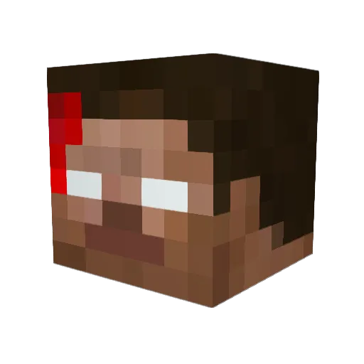 Billy Minecraft avatar head, 3D render