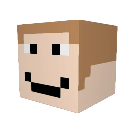 BillyBob Minecraft avatar head, 3D render