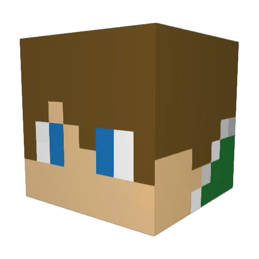 BillyBobJr Minecraft avatar head, 3D render