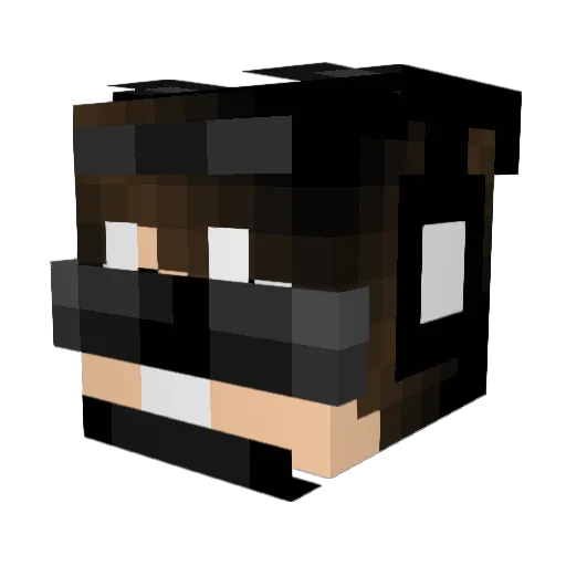 BillyBoom Minecraft avatar head, 3D render