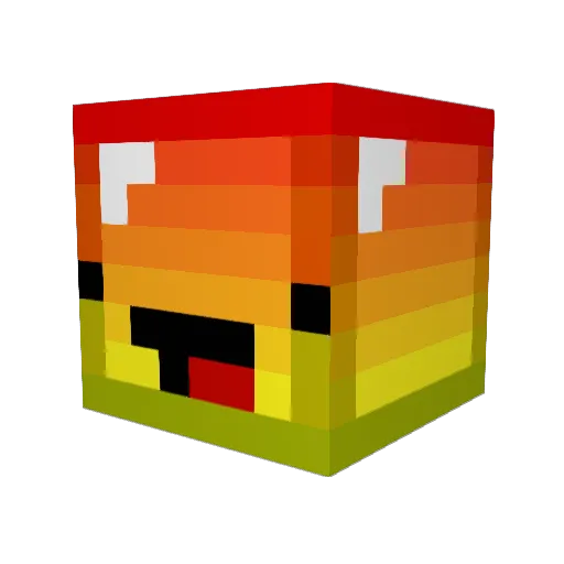 BillyBus Minecraft avatar head, 3D render