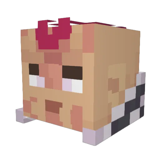 BillyBz Minecraft avatar head, 3D render