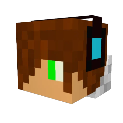 BillyGames Minecraft avatar head, 3D render