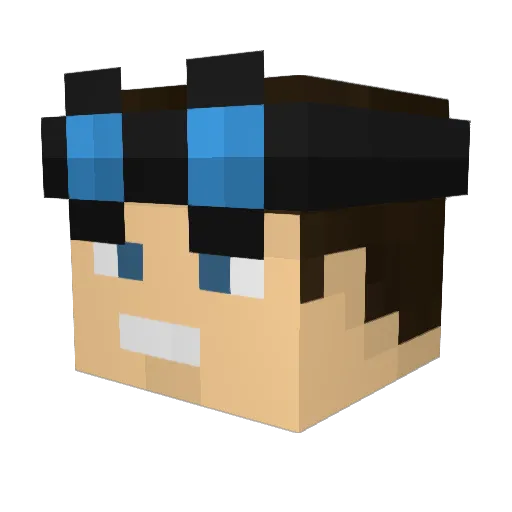 BillyMei Minecraft avatar head, 3D render