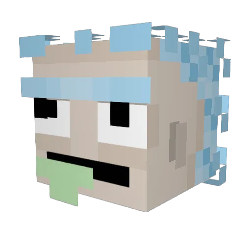 BillyReuben Minecraft avatar head, 3D render