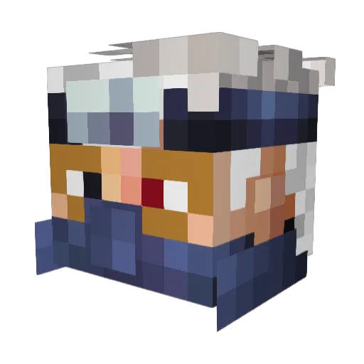 BillyRock00 Minecraft avatar head, 3D render