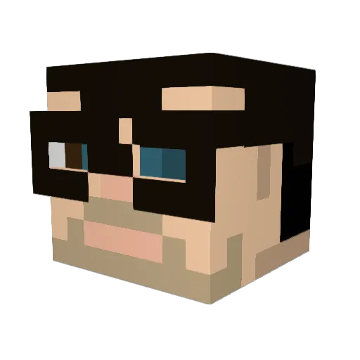 Billy_Mitchell Minecraft avatar head, 3D render