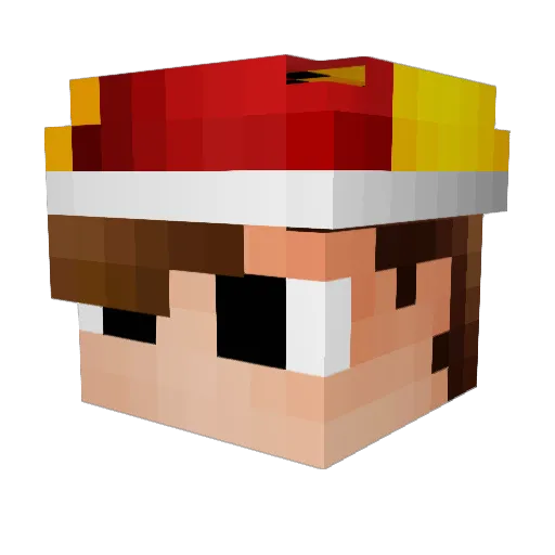Billy_PlaysMC Minecraft avatar head, 3D render