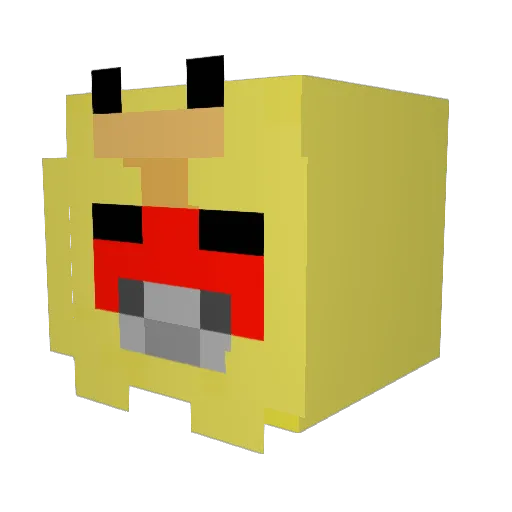 Billyboblby Minecraft avatar head, 3D render