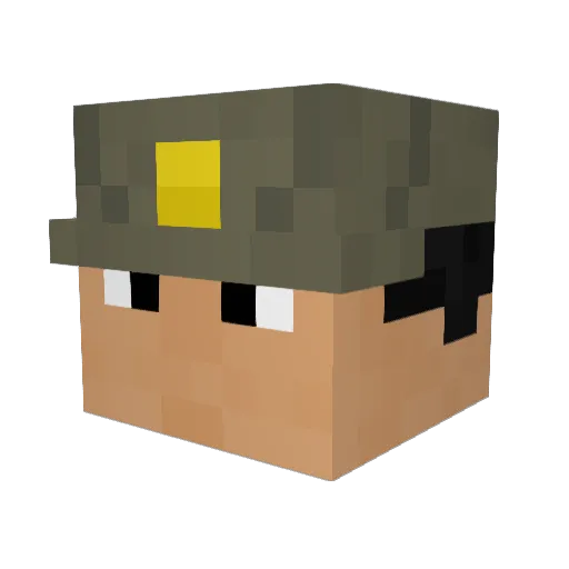 Billyjilly Minecraft avatar head, 3D render