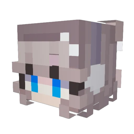 Billymilk Minecraft avatar head, 3D render
