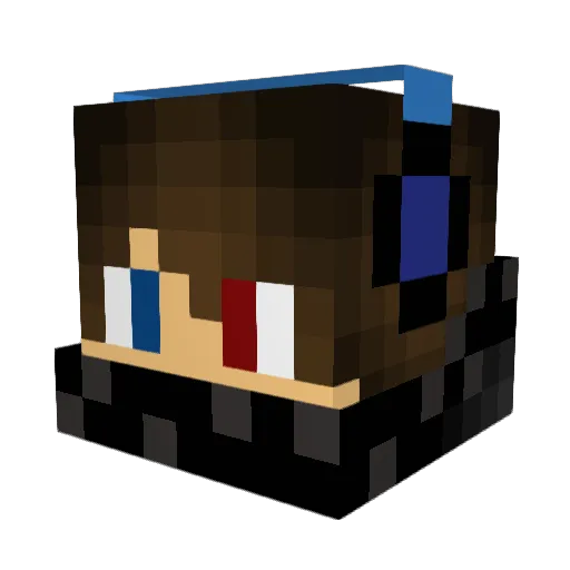 Billyzx Minecraft avatar head, 3D render