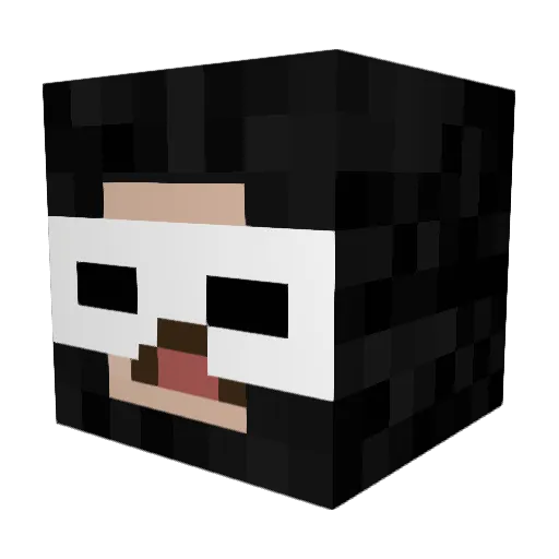 BillzSnowman Minecraft avatar head, 3D render