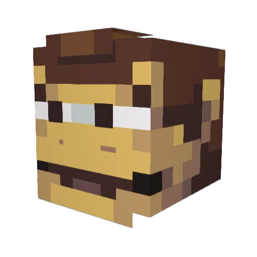 BilobatedLine8 Minecraft avatar head, 3D render