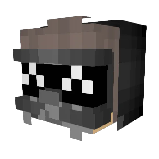 BilorexD Minecraft avatar head, 3D render