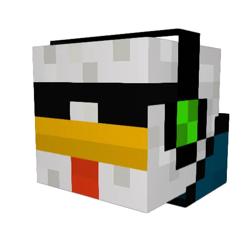 Biloux99 Minecraft avatar head, 3D render