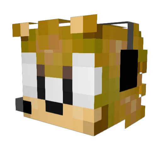 BilpacPlaysgg Minecraft avatar head, 3D render